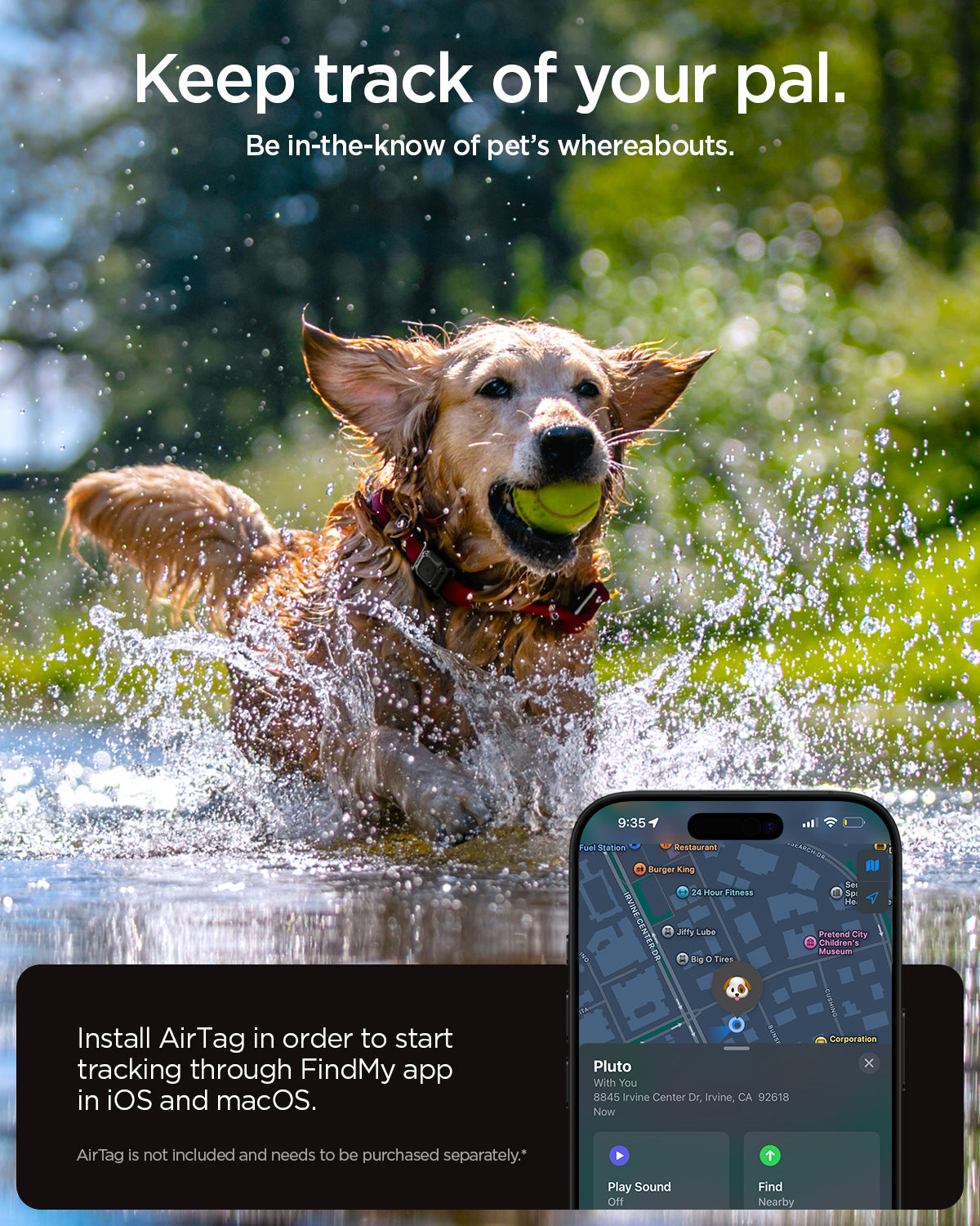 Apple AirTag Series - Tough Armor IP Pet Collar - Image 9