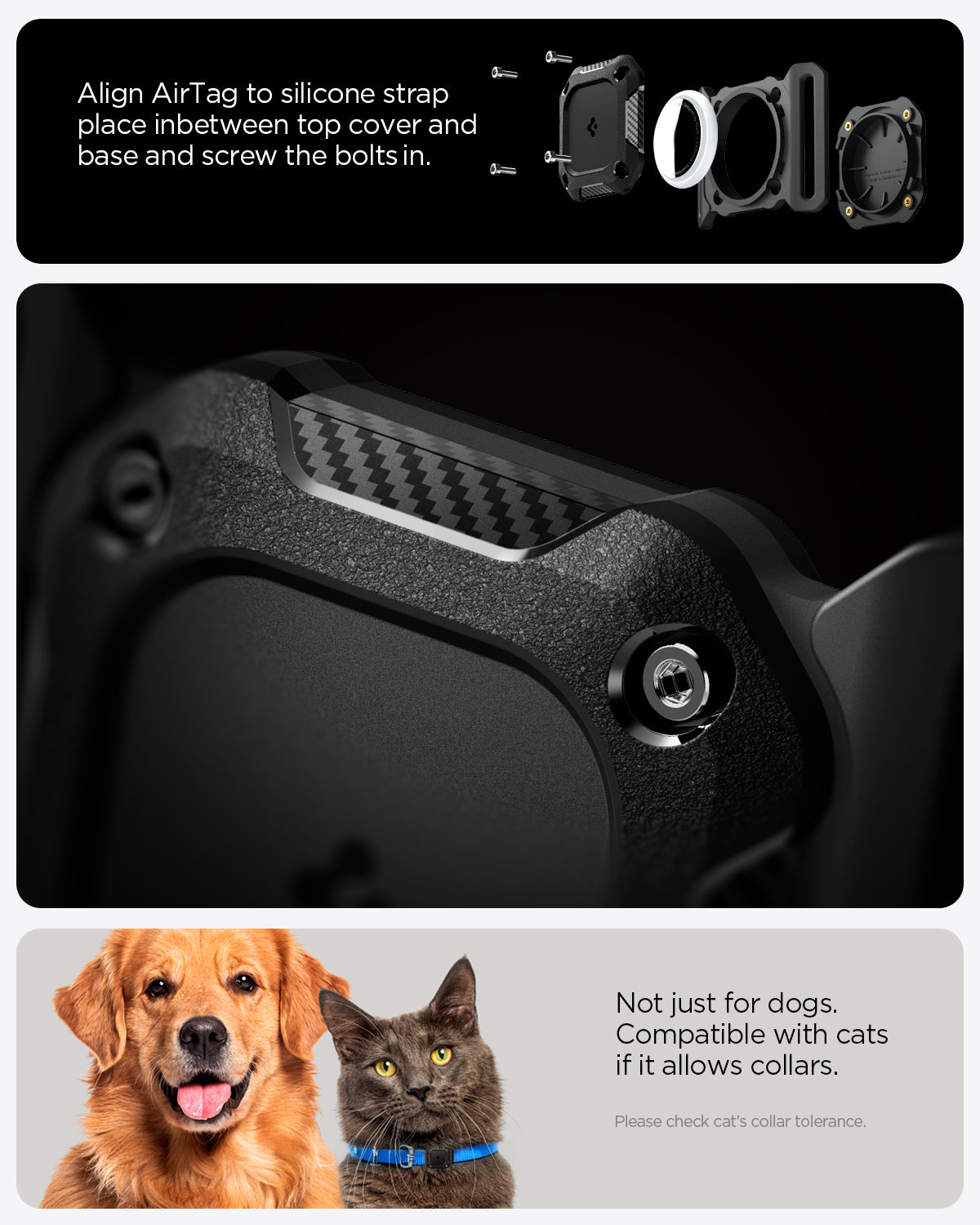 Apple AirTag Series - Tough Armor IP Pet Collar - Image 6