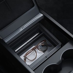 Tesla Series - Sliding Center Console Organizer Upper Tray | 2-Section